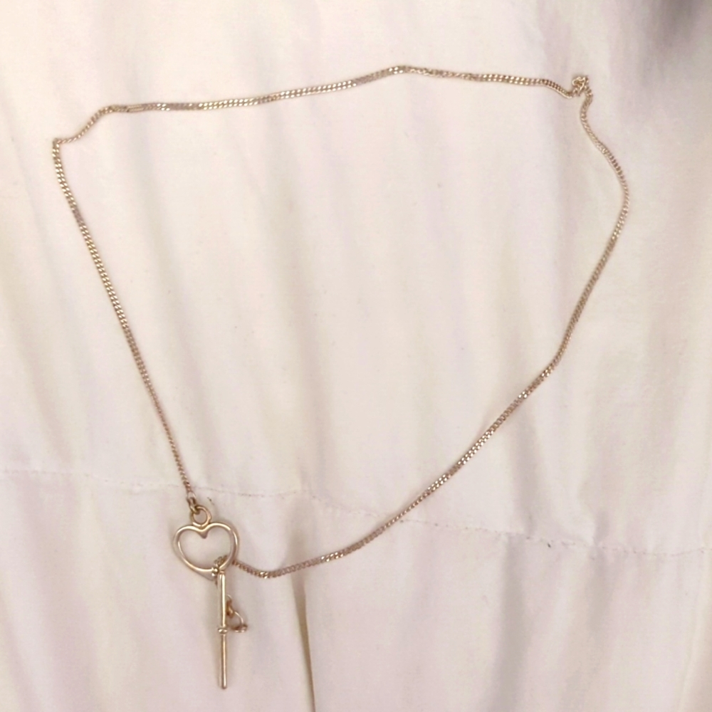 FINAL PRICE Life of silver heart lariat necklace ring holder